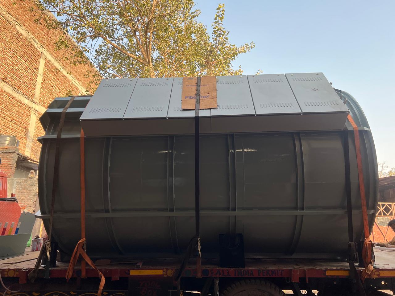 Finished furnace shell on dispatch truck