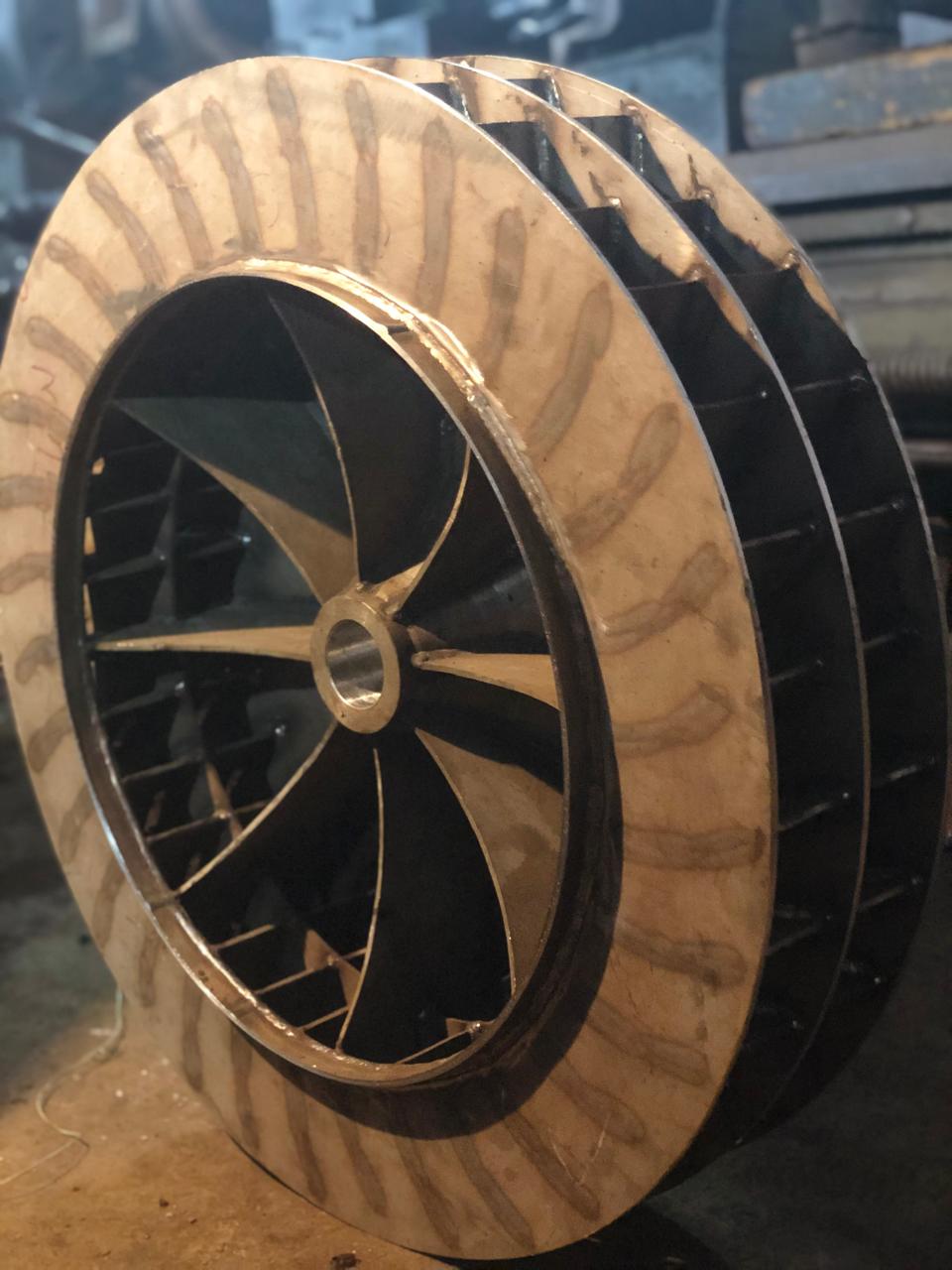 Fabricated high-velocity impeller
